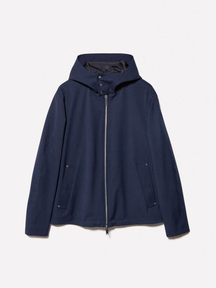 Hooded windbreaker jacket - men's jackets and coats - Dark Blue | Sisley image number 6